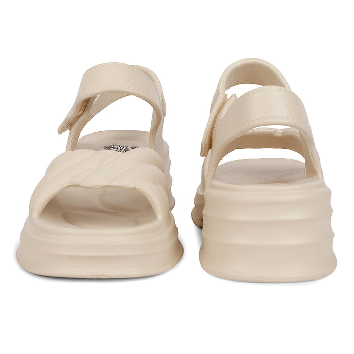 A-HA ULTRAWALKE Beige casual slides for women by Liberty
