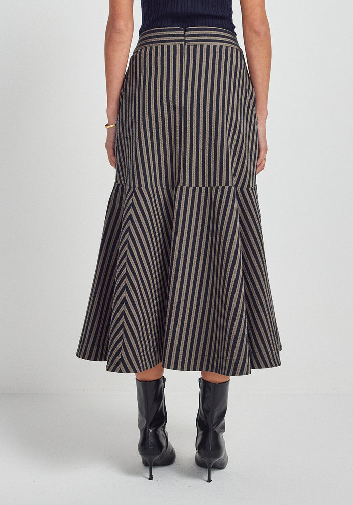 Alda Skirt - Bark Stripe