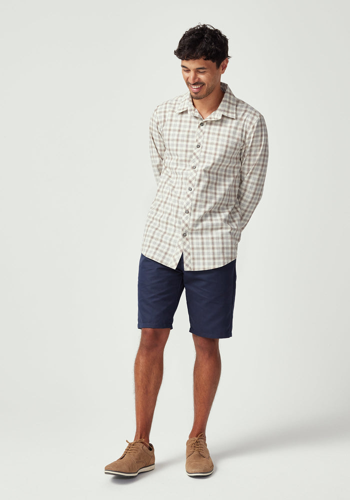 Archie Fitted Shirt - Oak Check