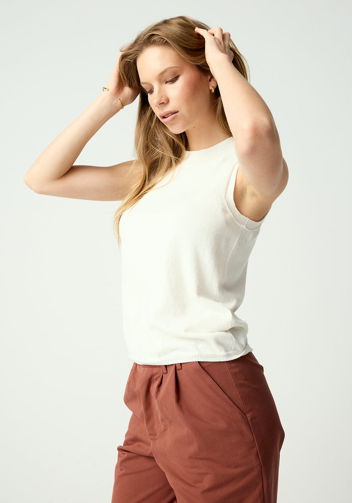 Arlee Singlet - White Linen