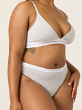 Basic Triangle Bralette Grey Marle