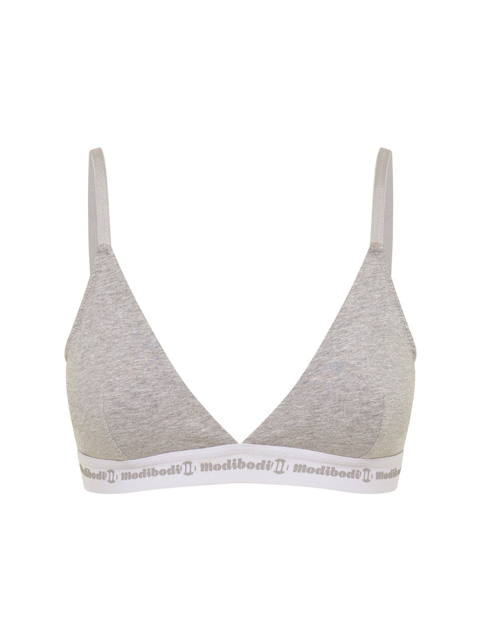 Basic Triangle Bralette Grey Marle