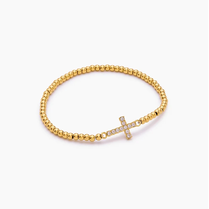 Beaded Cross Bracelet