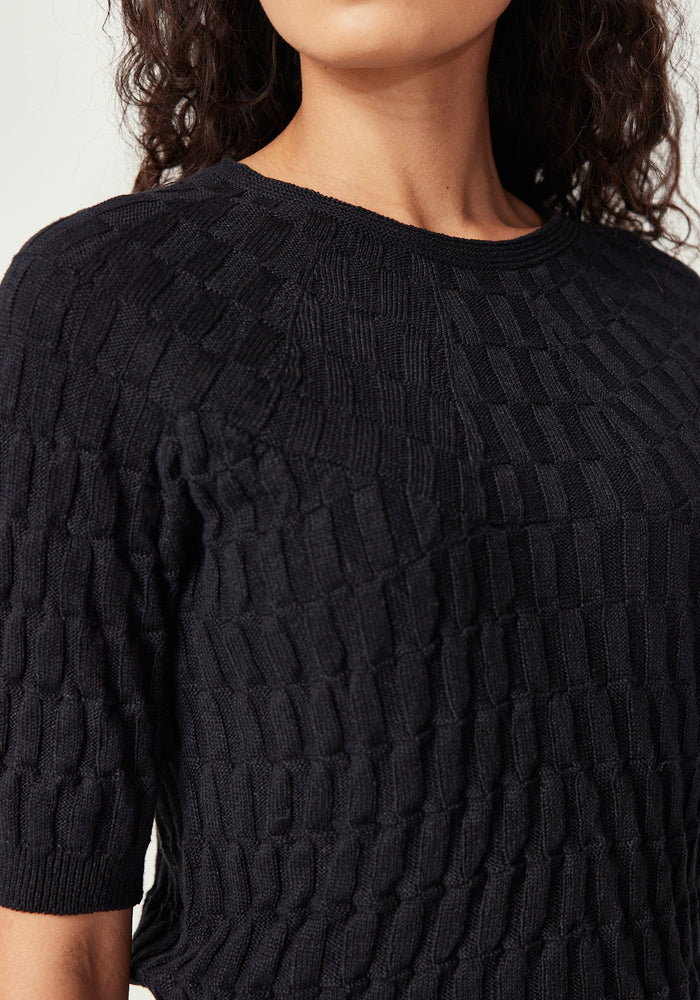 Belle Knit Tee - Blackberry