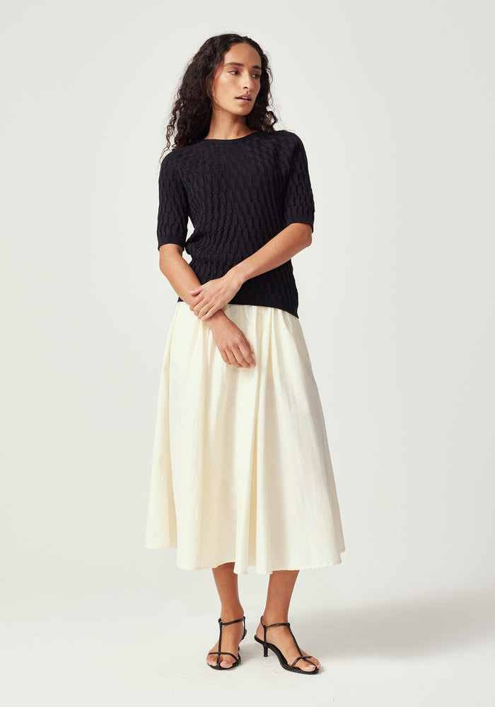 Belle Knit Tee - Blackberry