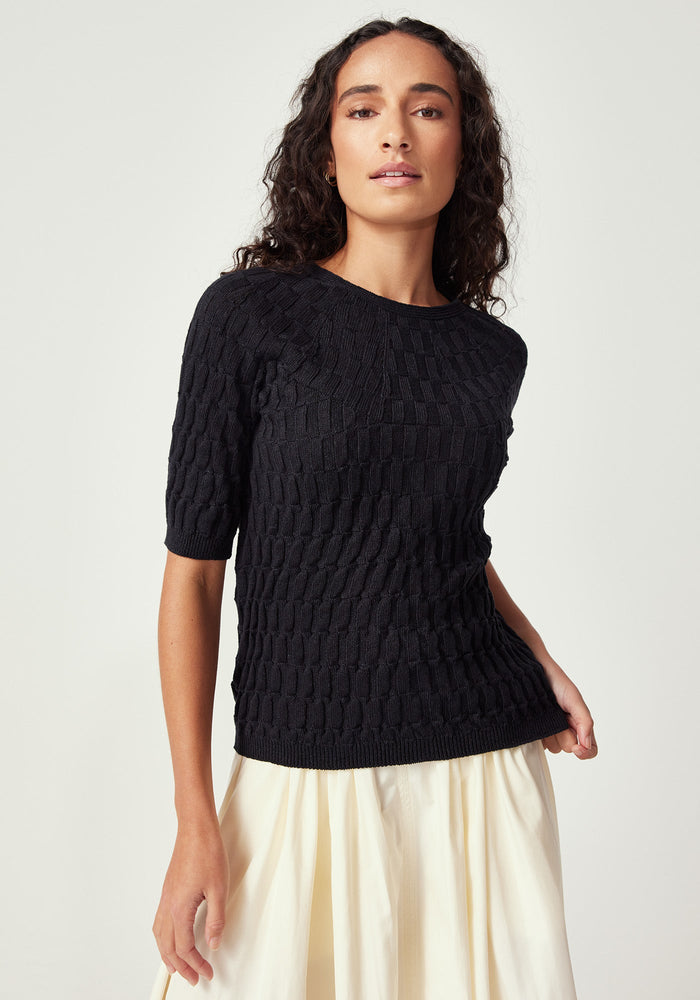 Belle Knit Tee - Blackberry