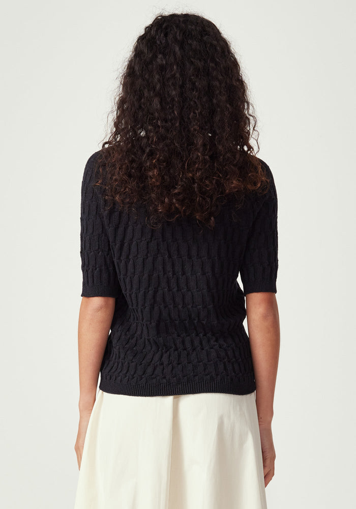 Belle Knit Tee - Blackberry