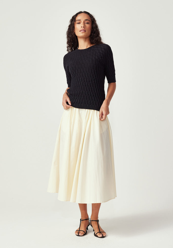 Belle Knit Tee - Blackberry