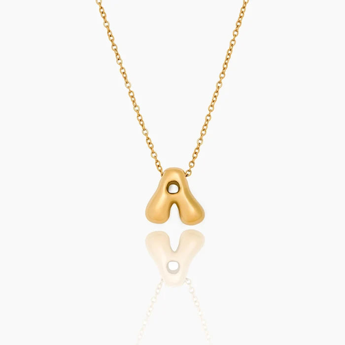 Bubble Statement Initial Necklace