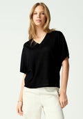 Camille V Tee - Black