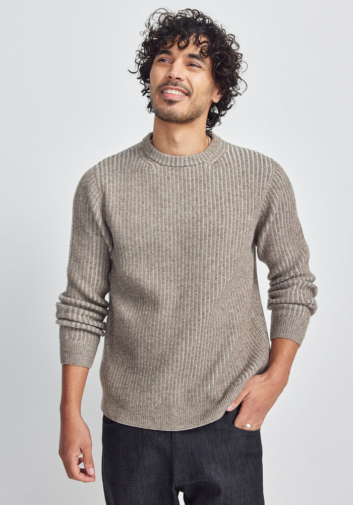 Carson Sweater - Totara/Ecru