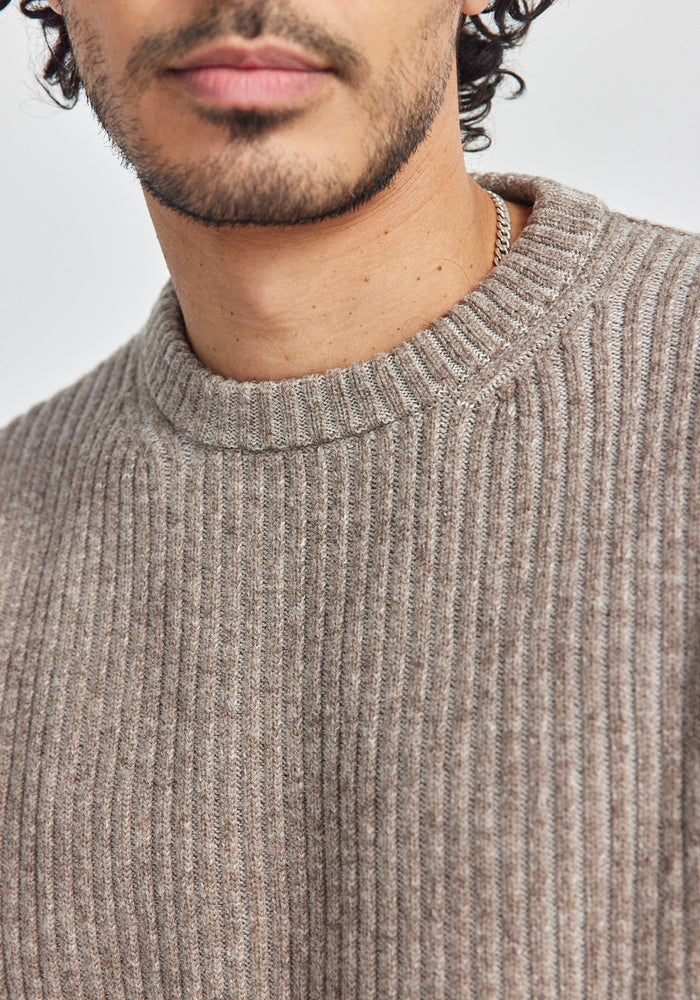 Carson Sweater - Totara/Ecru