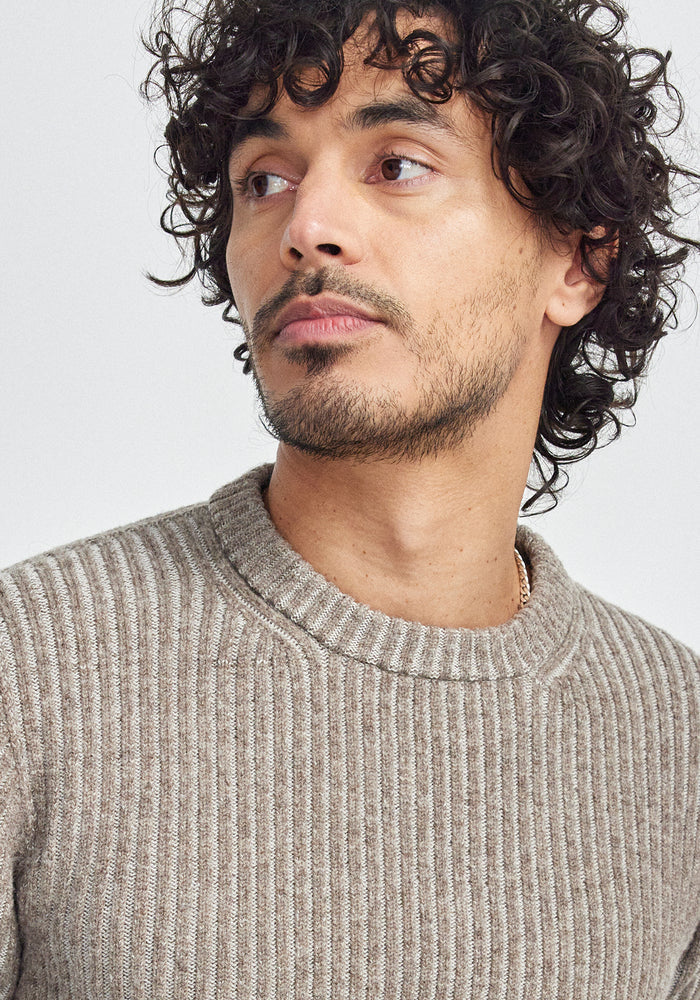 Carson Sweater - Totara/Ecru