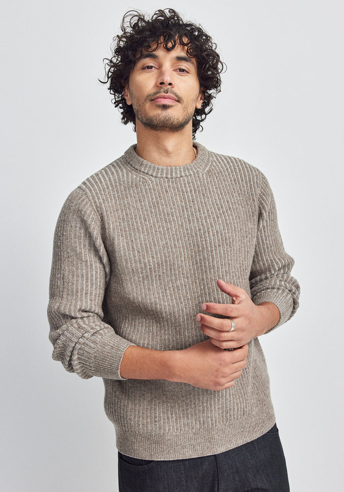 Carson Sweater - Totara/Ecru