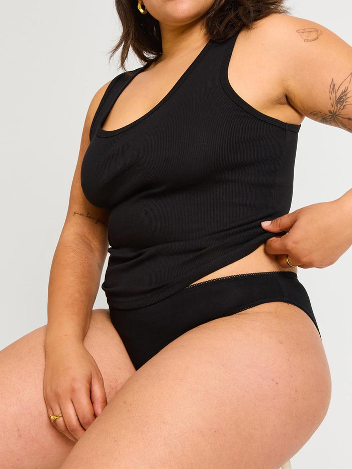 Classic Cheeky Brief Light Black