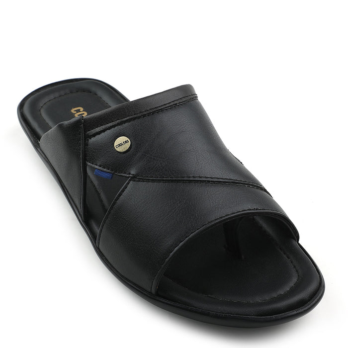 Coolers Black Casual Slipper For Men LIGHTER-2 By Liberty