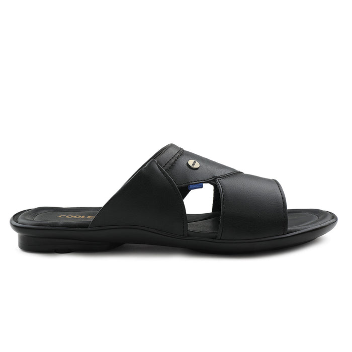 Coolers Black Casual Slipper For Men LIGHTER-2 By Liberty