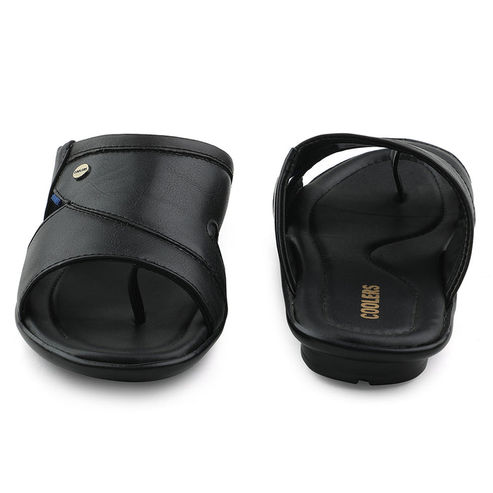 Coolers Black Casual Slipper For Men LIGHTER-2 By Liberty