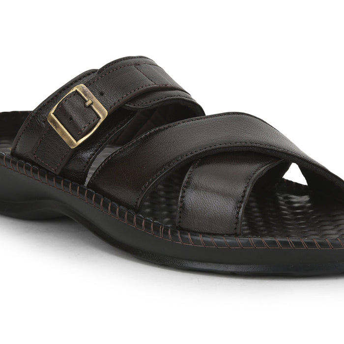 Coolers Casual (Brown) Slippers For Men STEAMER-3 By Liberty