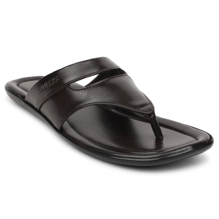 Coolers FLATY-1 Brown Formal Thong Slippers for Men by Liberty