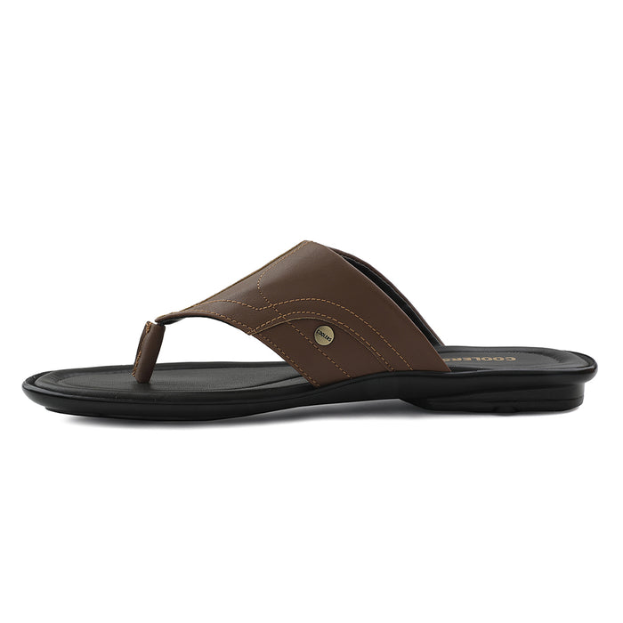 Coolers Tan Casual Slipper For Men LIGHTER-1 By Liberty