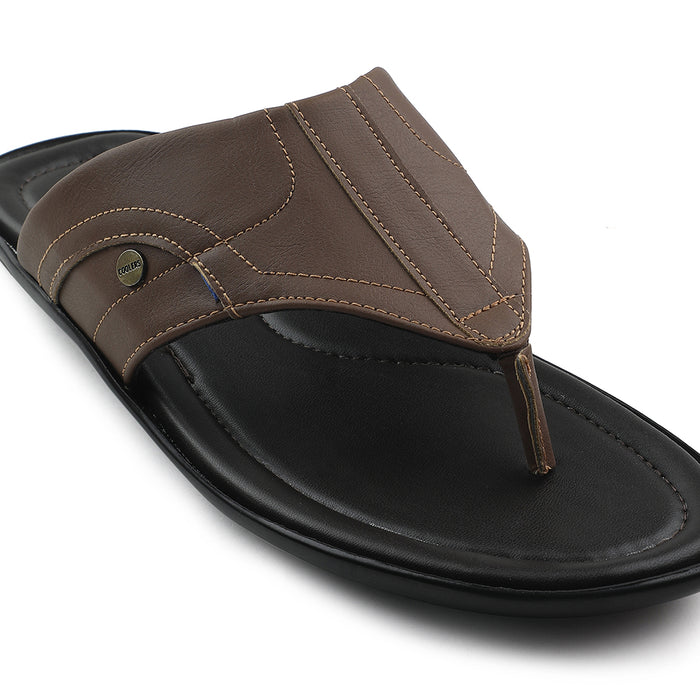Coolers Tan Casual Slipper For Men LIGHTER-1 By Liberty