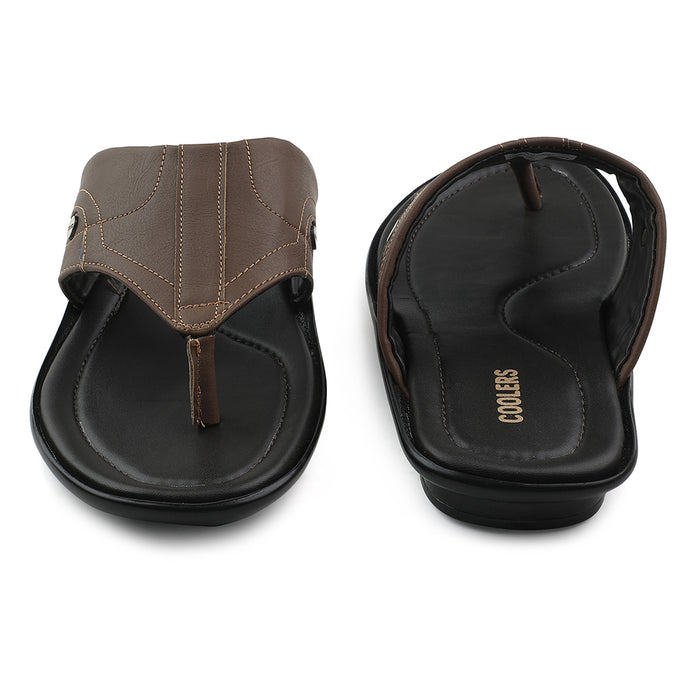 Coolers Tan Casual Slipper For Men LIGHTER-1 By Liberty