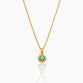 Crushed birthstone pendant necklace gold — Olivia Jewelry