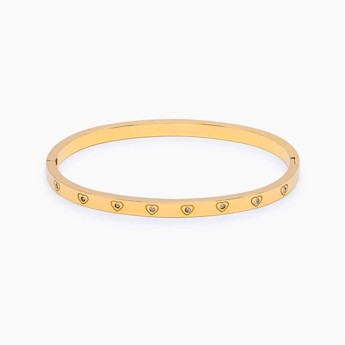 Crystal Heart Bangle