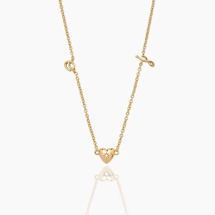 Dainty Cursive Initial Necklace