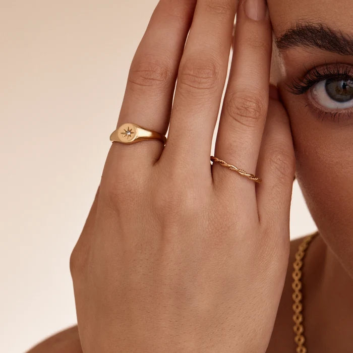 Dainty Double Twist Ring