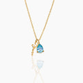 Dainty Name & Birthstone Charm Necklace