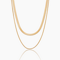 Double Snake Chain Layered Necklace