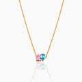 Duo Teardrop Birthstone Necklace