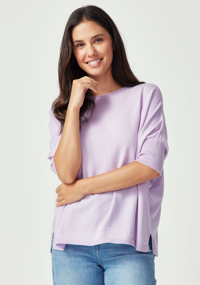 Easy Knit Tee - Fleur Violet
