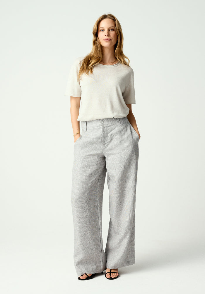 Elias Pant - Greige Fleck