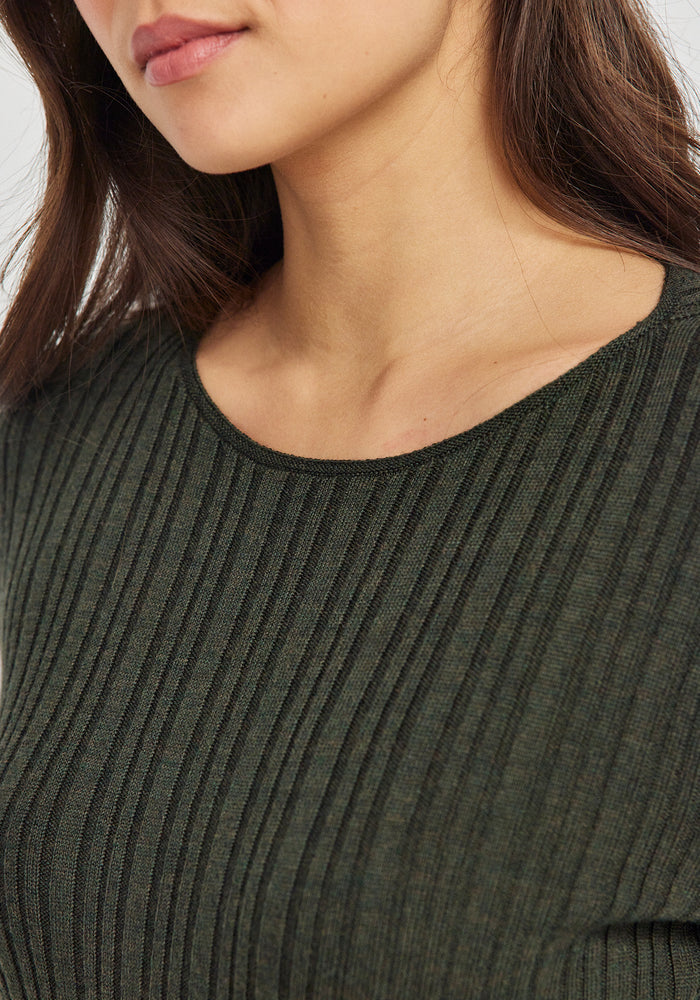 Ella Rib Top - Forest