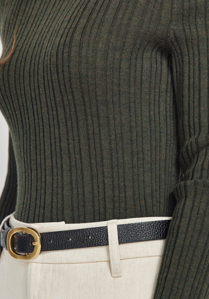Ella Rib Top - Forest