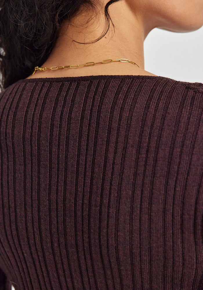 Ella Rib Top - Noirberry