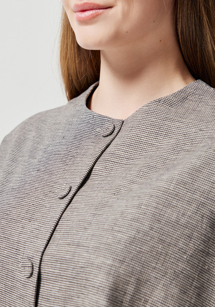 Elodie Jacket - Tweed Blue