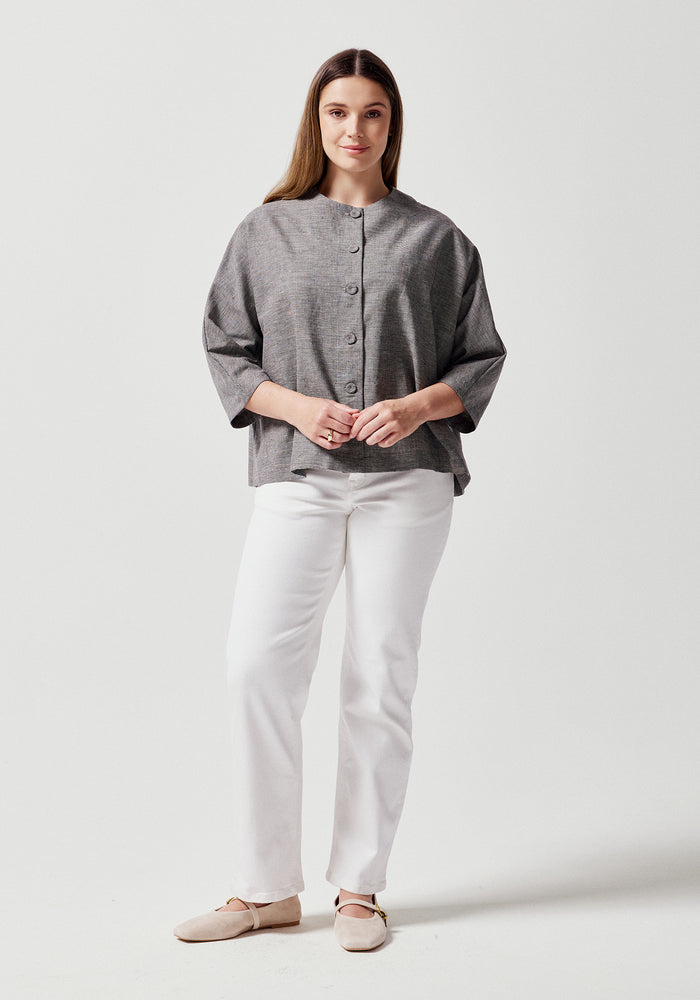 Elodie Jacket - Tweed Blue