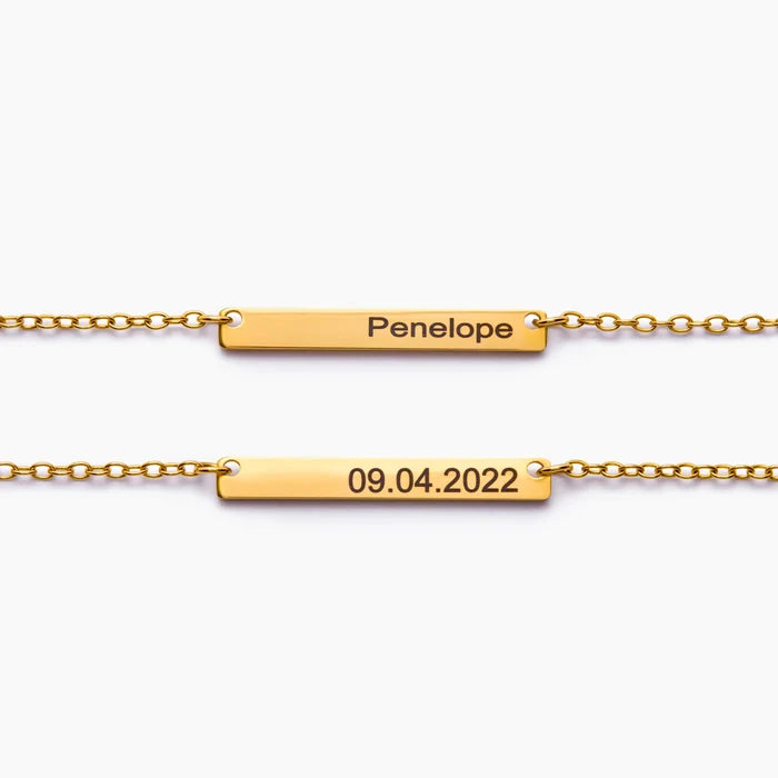 Engravable Bar Necklace