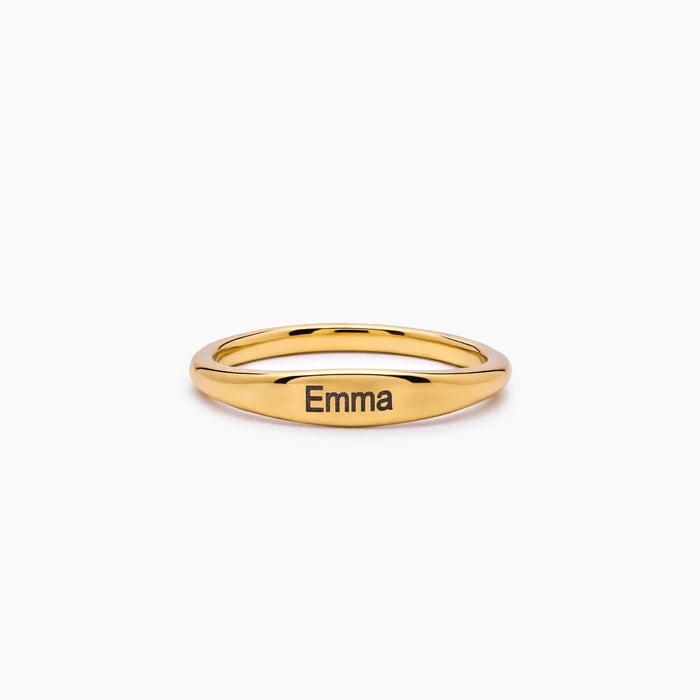 Engraved Name Band Ring