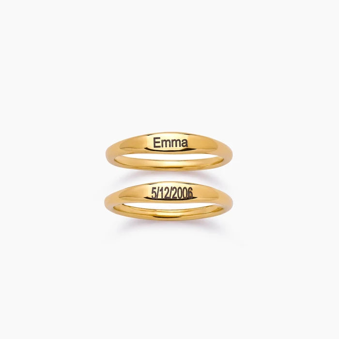 Engraved Name Band Ring