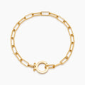 Essential paperclip chain bracelet gold — Olivia Jewelry