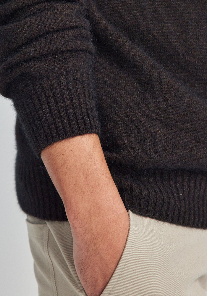 Estuary Half Zip - Chocolate/Slate