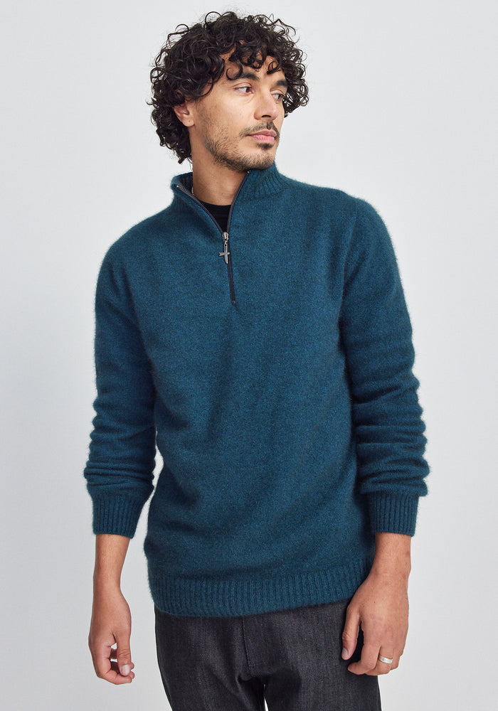 Estuary Half Zip - Deep Teal/Slate