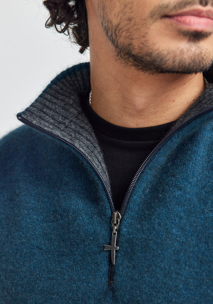 Estuary Half Zip - Deep Teal/Slate