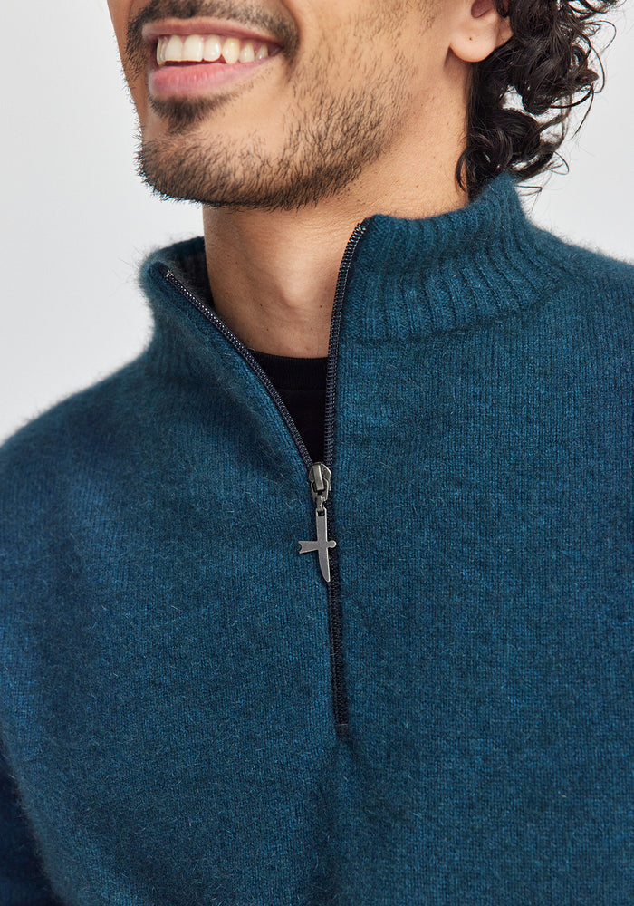 Estuary Half Zip - Deep Teal/Slate