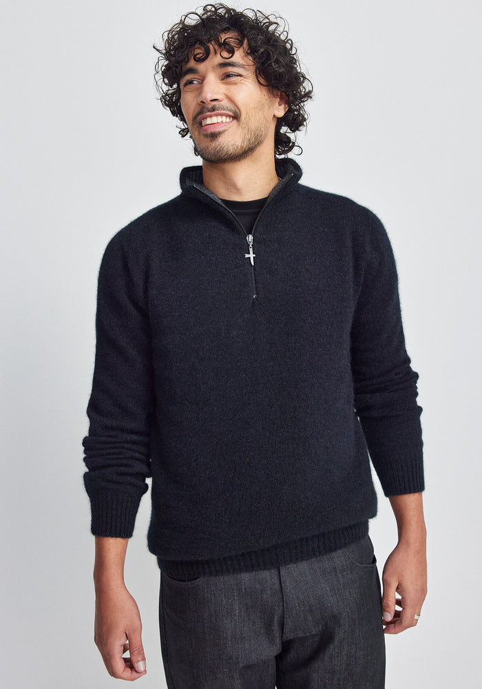 Estuary Half Zip - Jet/Slate